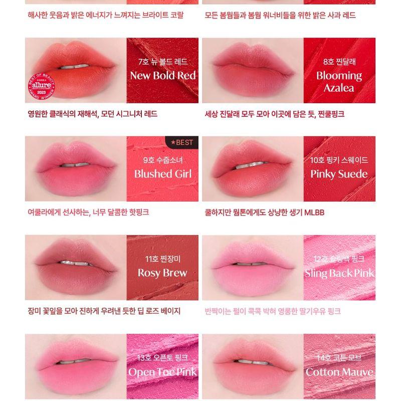 THE FACE SHOP - fmgt New Bold Velvet Lipstick - 21 Colors