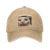 Wait Im Goated Cat Silly Meme Baseball Caps Unstructured Unisex Funny Distressed Denim Washed Snapback Travel Adjustable Hat