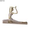 Creative Painted Yoga Girl Figures Statue Crafts Desk Decoration Yoga Sports Character Sculpture Ornaments Room Aesthetics Decor