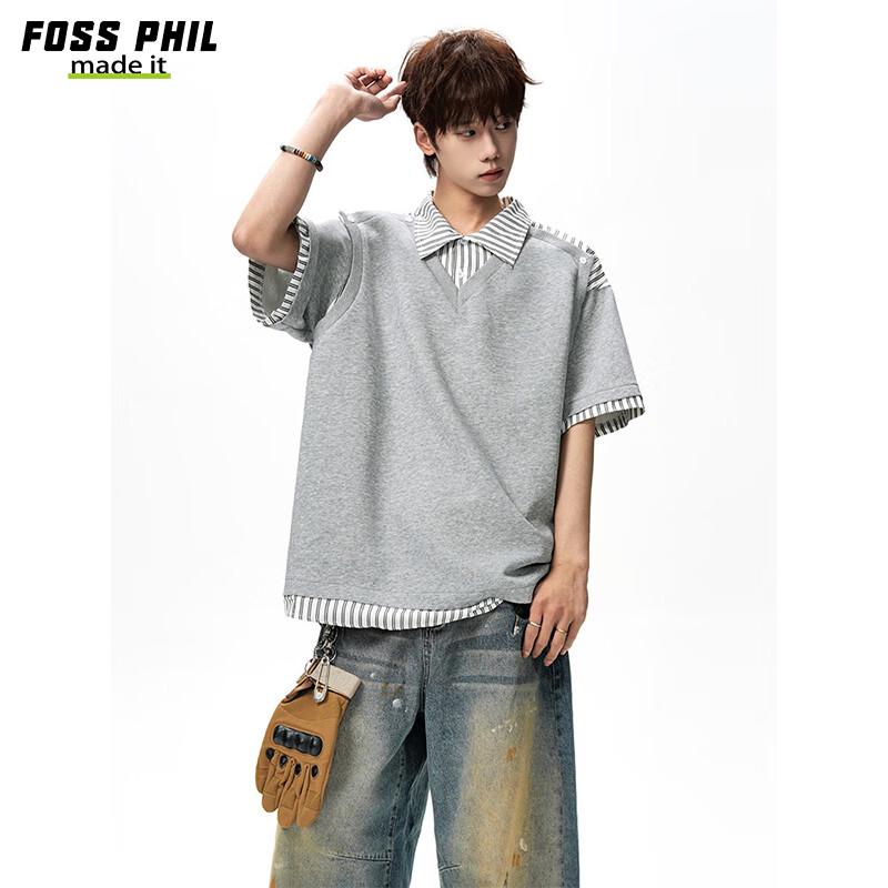 Foss Phil Men's Faux Two-Piece Polo T-Shirt DT6238