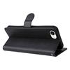 For iPhone 16e Case Solid Color Leather Mobile Cover Wallet Stand with Strap