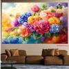 Fondo de Arte Floral 2D Flores Vibrantes Multicolor Fondo para Fotomatón de Fiesta