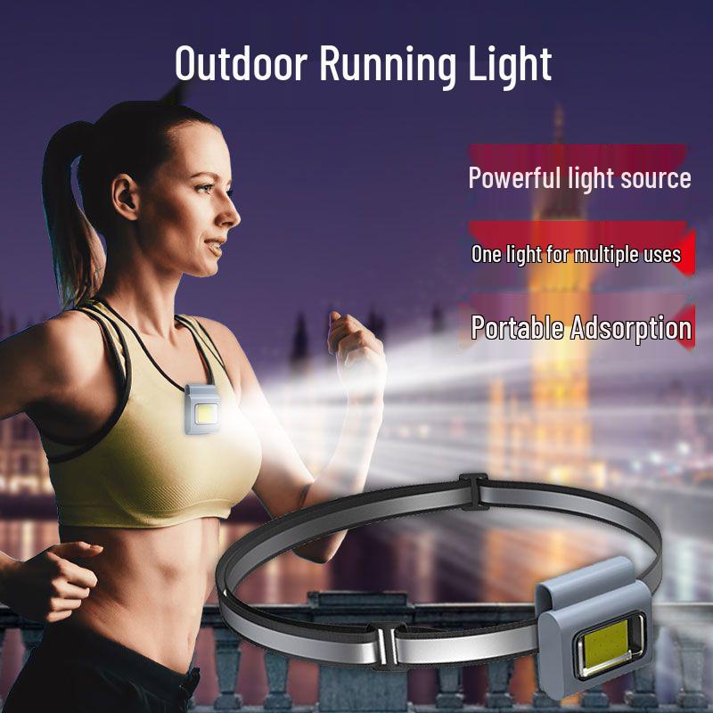 Rechargeable Clip-On Mini Chest Light for Night Running and Outdoor Sports