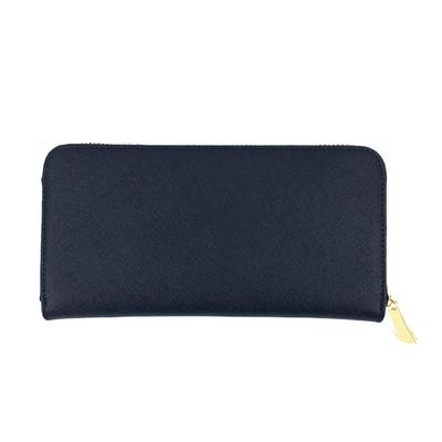 [LIKEHOUSE] Women's Long Wallet with a Sleek Round Zipper, Made of Genuine Cowhide Leather