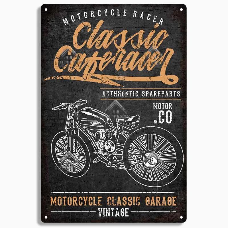 Born to Ride Motorcycle Tin Signs, Retro Metal Sign Plaque, Vintage Wall Decor, Garage, Bar, Man Cave, Decorative Plate
