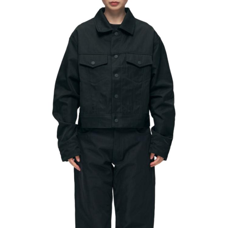 Fear of God Essentials Giacca da camionista vintage nera da uomo Capospalla 202SP264031F
