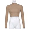 Cropped Sweaters Women Turtleneck Sweater Solid Long Sleeve Slim Pullover Sweater White Black Knitted Jumper Korean Tops Women Autumn Winter Clothes