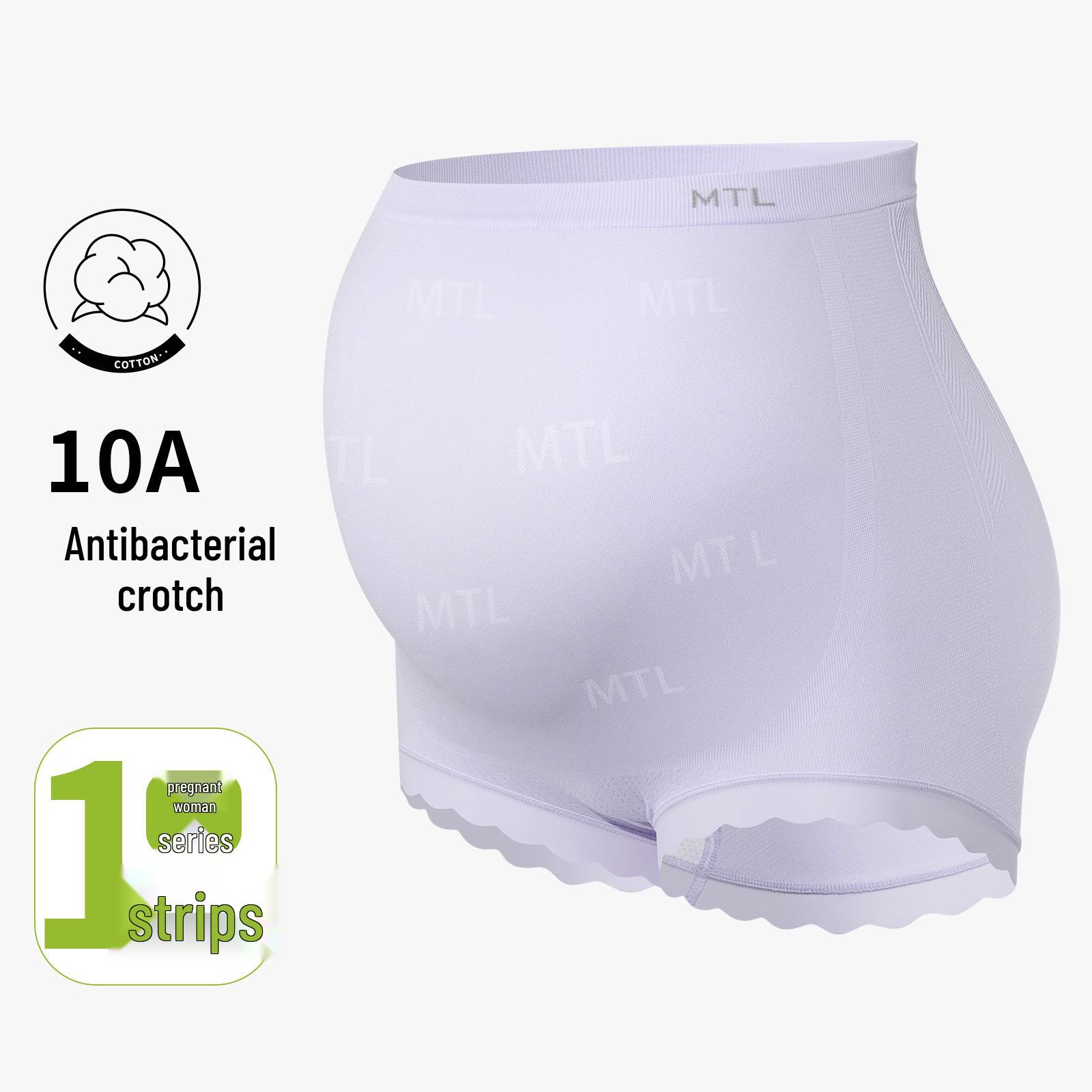 

High Waist Seamless Maternity Underwear - Non-Constricting, Breathable, Antibacterial Nylon & Mulberry Silk for All Seasons One Size (90-180 lbs)