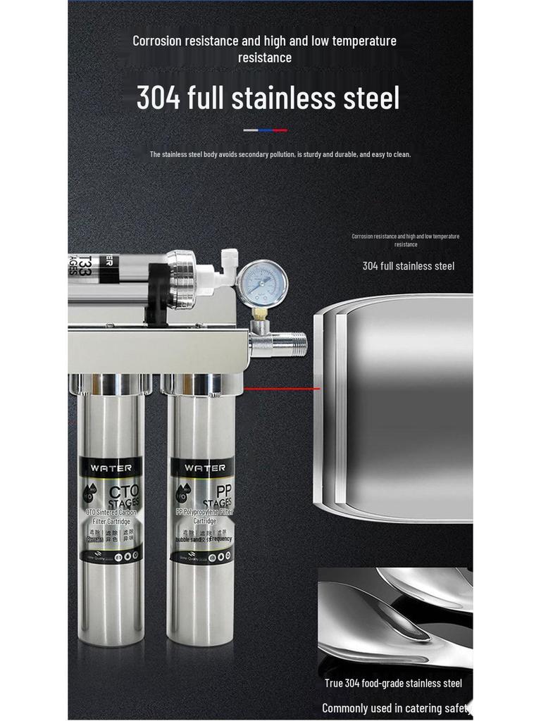 Purificateur d'eau minérale à ultrafiltration 5 étages en acier inoxydable - Filtre sous évier et sur plan de travail de cuisine