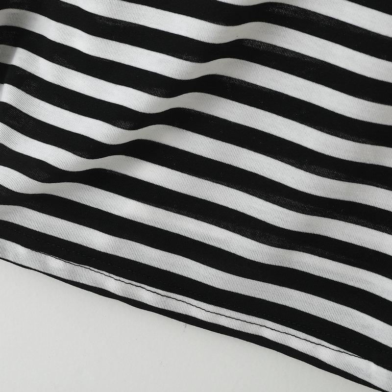 2026 Zomer Plus Size Vleermuis Mouw Gestreept Pullover T-shirt - Slankmakend Rond Hals Top