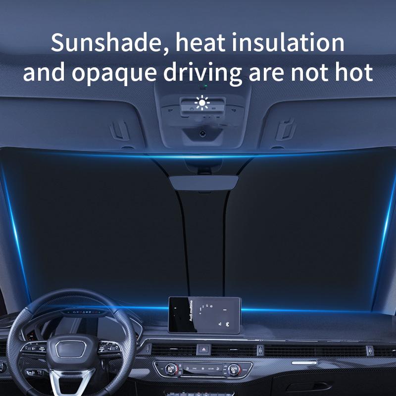 New Car Front Sunshades Foldable Windshield Sun Blocker Cover UV Protection Curtain Universal Fit for Car, Truck,SUV