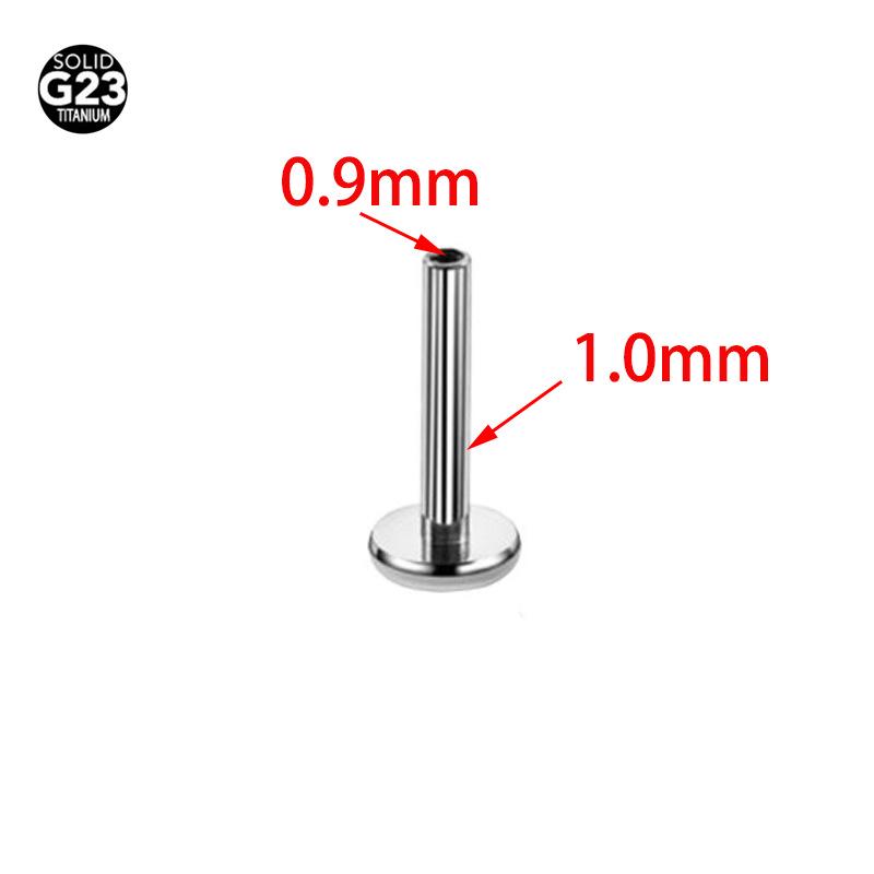 

Титановый лабрет G23 с опалом «Аврора-желе»: Серьга, Пирсинг хряща, губы, языка. 0.9*4mm
