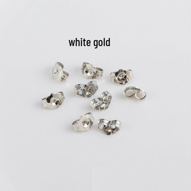 

Серебро 925 пробы Белое золото Застежки-бабочки для серег и Серебряные аксессуары для серег белого золота