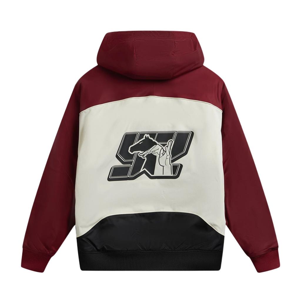 Li-Ning Badfive Color Block Letter Zip-Up Hoodie Men Outerwear AJMW005-3