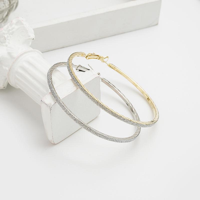 Personality Exaggerated Matte Large Circle Earrings Fashion Creative Trend Round Earrings Ear Buckles