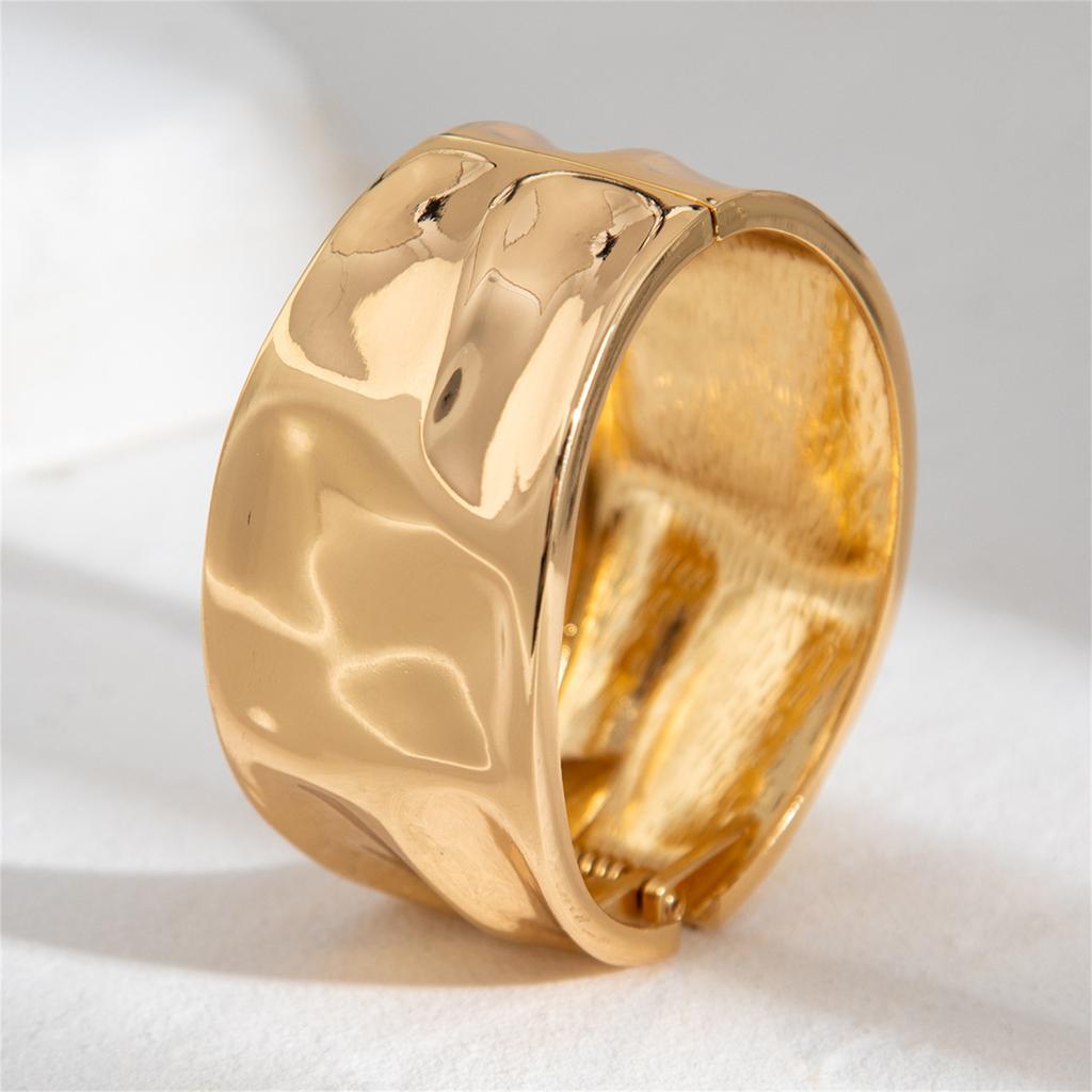 Trendy Irregular Spring Bangles Punk Style Wide Cuff Bracelets Exaggerated Bracelet for Couples and Party Occasions