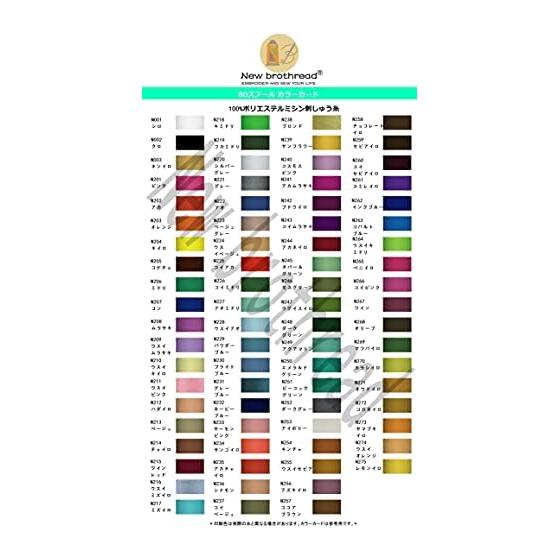 New Brothread - 80 Spools Polyester Sewing Machine Embroidery Thread Set 1000M (1100Y) No. 50 Each Spool - Colors Compatible with Janome Colors