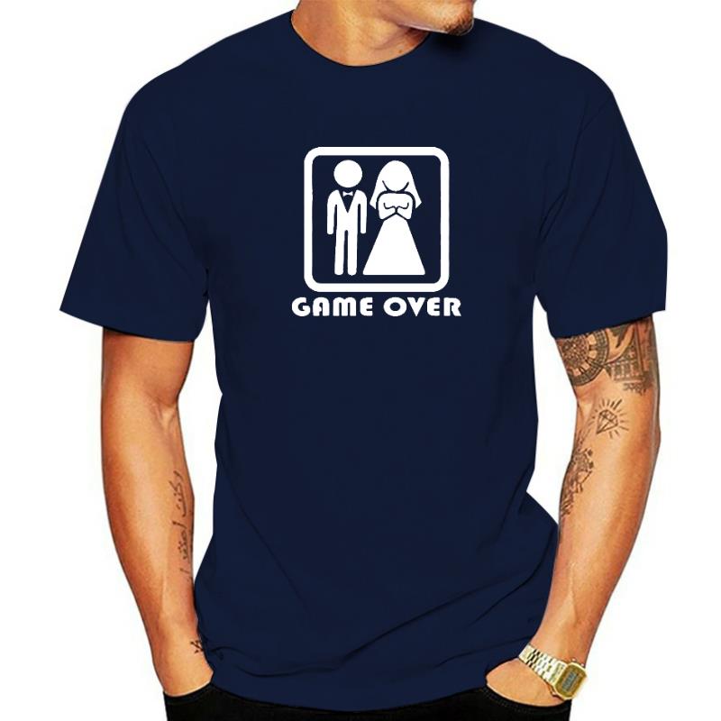 Game Over Bride Groom Bachelor Bachelorette Party Marriage Wedding Gift Unisex T Shirt Tshirt Short Sleeve Round Neck Tshirt Tee
