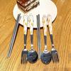 3Pcs Cute Cutlery Set Cartoon Bunny Stainless Steel Mirror Polished Flatware Set Spoon And Fork Chopsticks Set Outdoor Tableware