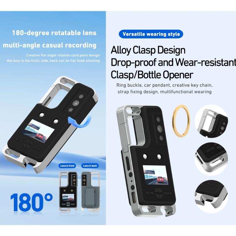 Wearable Video Recorder,OLED Display Miniature Camcorder for Teachers Travelers Video Recorder for Teaching 2560x1460