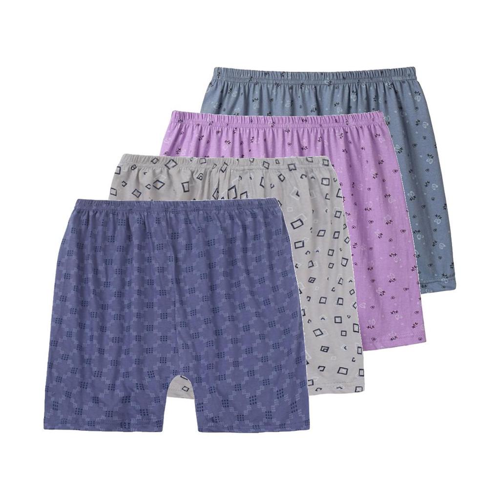 4 PZ Lingerie da Donna Taglia Grande in Cotone XL 2XL 3XL 4XL 5XL Mutandine Morbide Large per Mamma Boxer Traspiranti Pantaloncini Intimo per la Casa