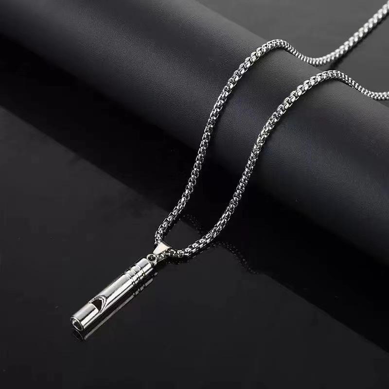 

Minimalist Bounce, Whistle Blowing Pendant Necklace, Male and Female Hip Hop Couple, Student Sweater Chain Accessories