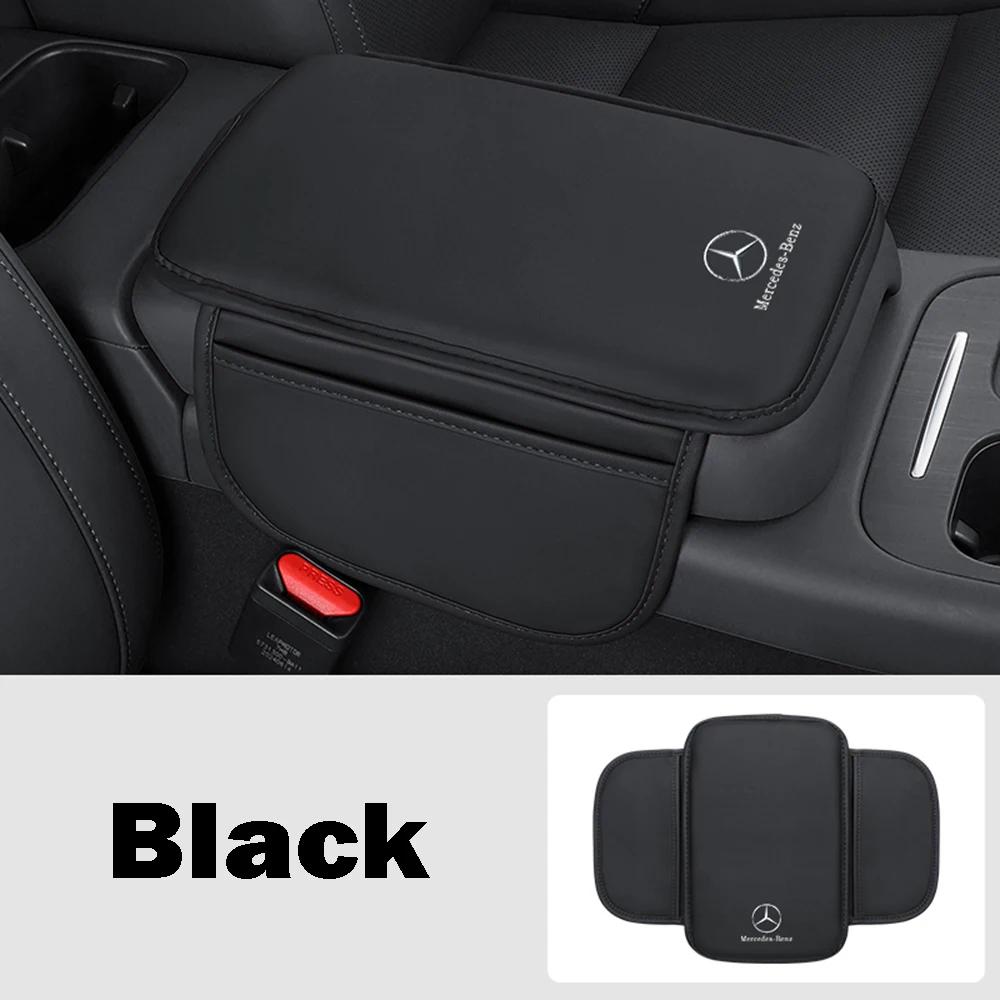 WSGWP1 Hot 2026 New For Benz Leather Car Armrest Pad Auto Central Console Seat Box Mat Cushion Pillow Cover for Mercedes Benz AMG A C E