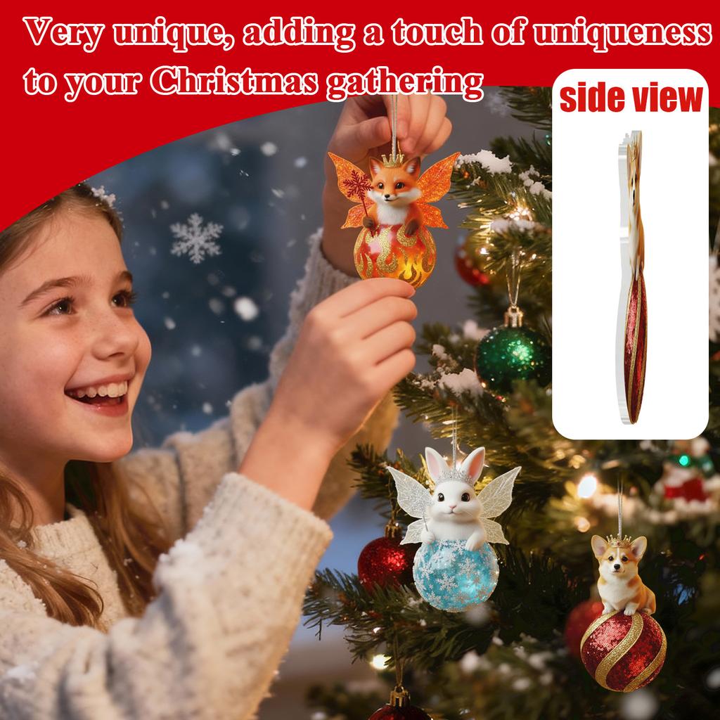 Animal Ornaments,Christmas Pendant, Christmas Series Fun Pendant (2D)