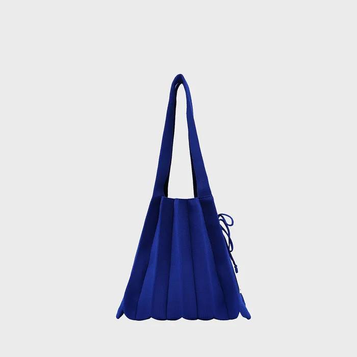 Lucky Pleats Knit S Royal Blue