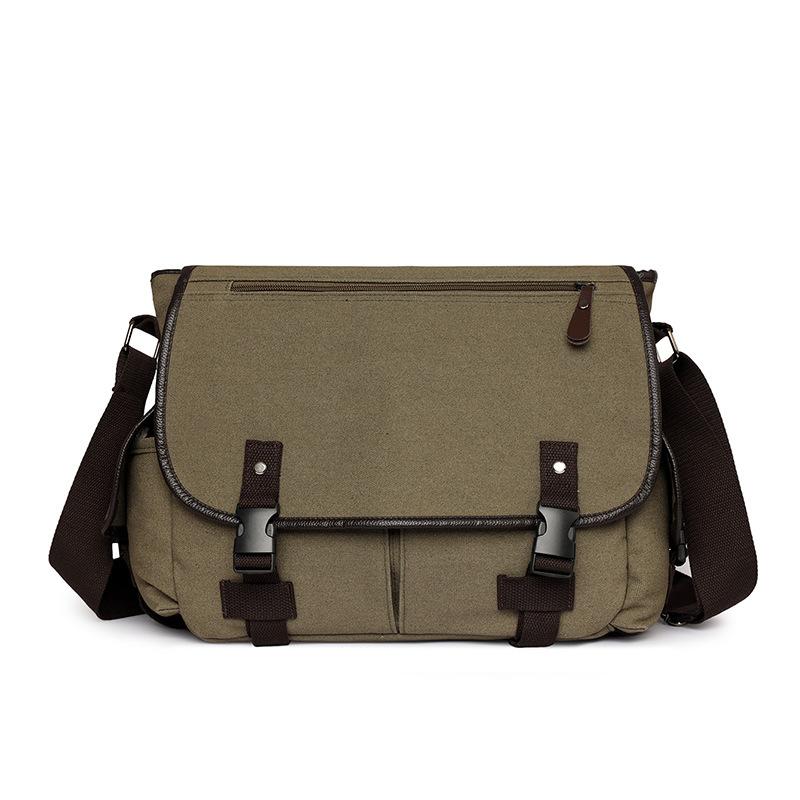 Men's Canvas Shoulder Bag Large Capacity Crossbody Bag