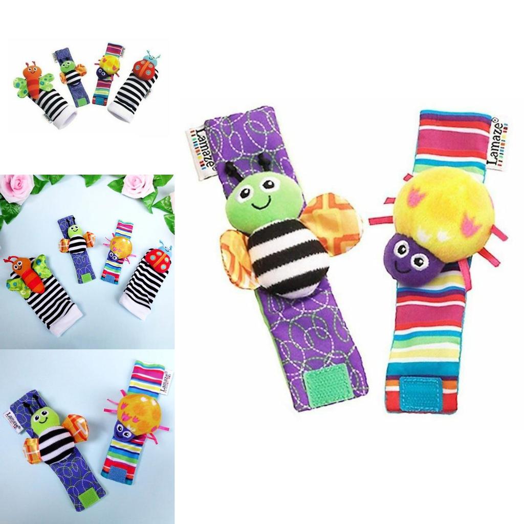 Lamaze Rattle Set Beautiful Baby Sensory Toy Cozy Socks And Soft Plush Wrist Rattles