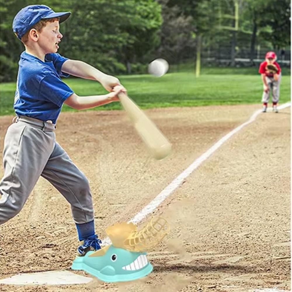 Cartoon Whale Baseball Pitching Machine with Ball Baseball Launcher  Parent-Child Interaction