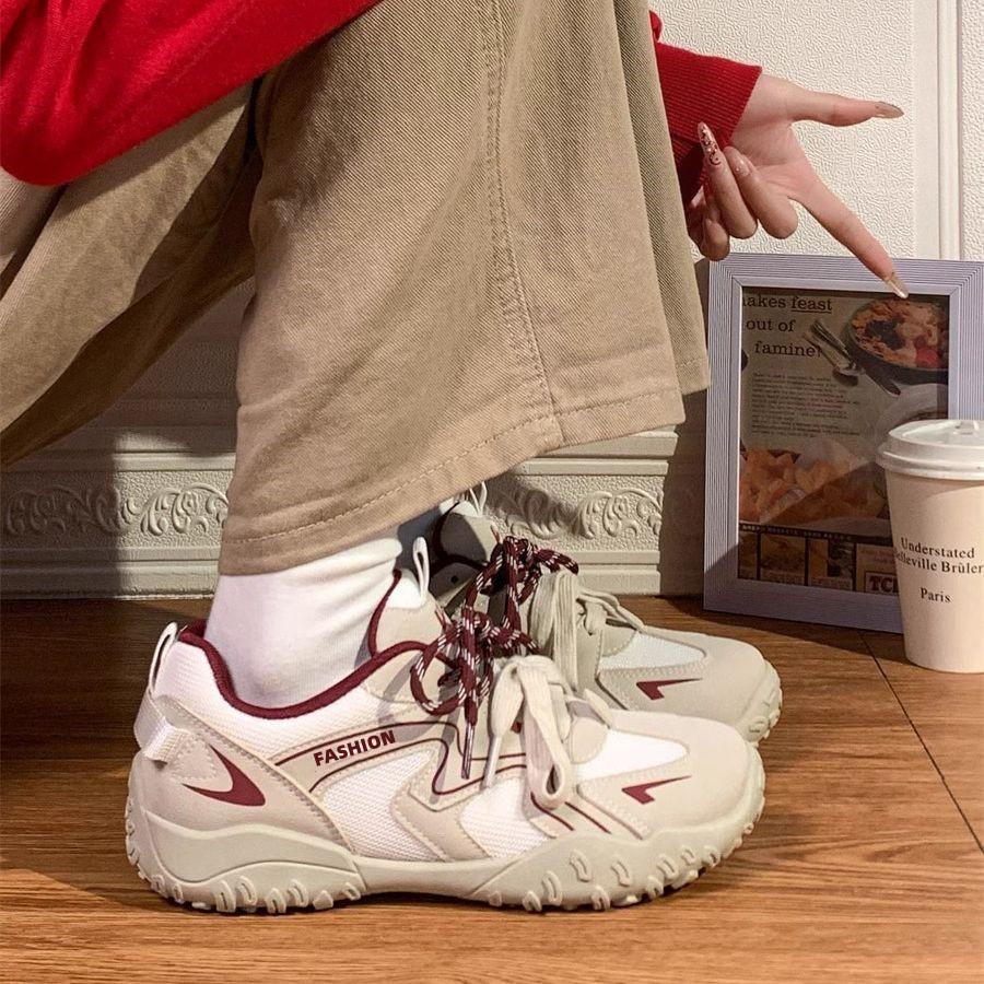 Mesh Soft-soled Dexun Board Shoes Women's Autumn New Versatile Chic Niche Retro Versatile Lightweight Casual Shoes