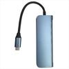 Leader Media Techno LAZOS USB 4K HDMI PD Silver 3.1 Type-C Hub, 6-in-1, Port, Port,