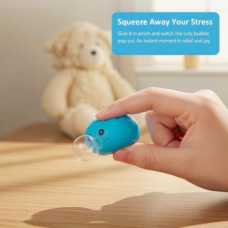 Squeeze Bubble Bun Toy with Steamer Emotion Stress Relief Colorful Fidget for Kids