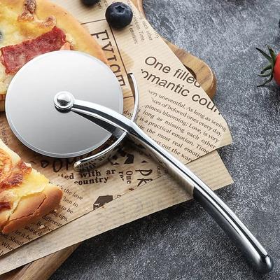 JJYY Roestvrijstalen Pizzames - Rond Mes voor Pizza, Cake, Brood, Taart, Gebak en Deeg Bakgereedschap