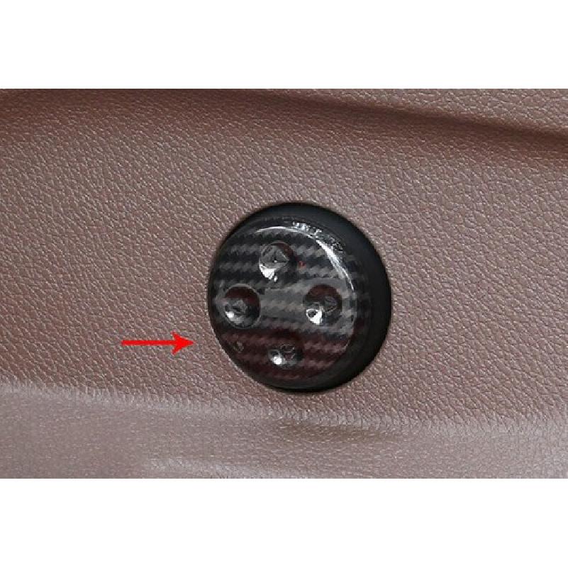 ABS Carbon Fiber Seat Button Handle Cover Trim 2PCS For Benz C-Class 2015-