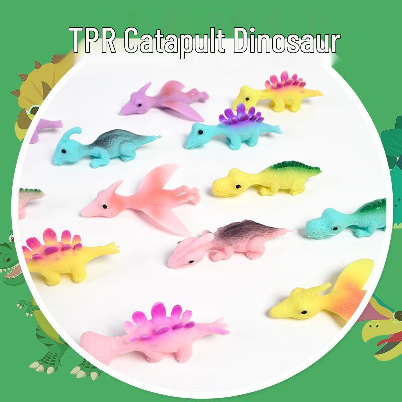 Soft Rubber Dinosaur Launcher: Ejectable Dinosaur Finger Toy