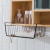 Multipurpose Hanging Iron Wire Basket Kitchen Organizer Cabinets Desks Storage Basket Rack L/M