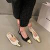 New Women's Low Heel Shoes Women's Dress Shoes Mid Heel Wedding Sandals All Matching Pointed Princess Shoes