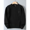 Original Foreign Trade Quality Space Cotton Odm Company Product Autumn and Winter Round Neck Casual Solid Color Pullover Sweatshirt for Men