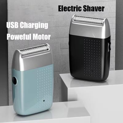 Rasoir Électrique Pour Hommes Tondeuse à Barbe Rasoir Portable Tondeuse à Cheveux Rechargeable Machine à Raser la Barbe