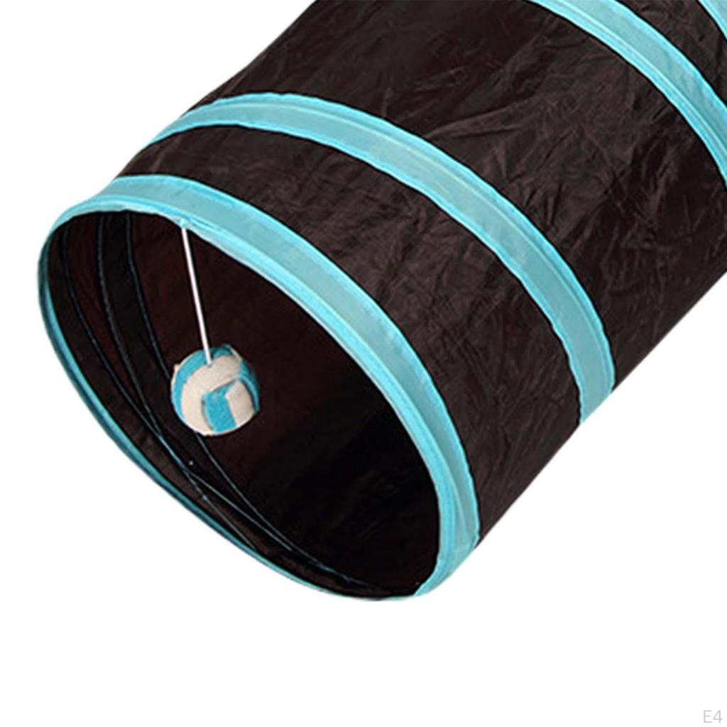 Cat Tunnel Foldable Passage with Play Ball Activity Center Puzzle Toys