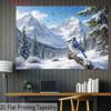 2D Snowy Mountain Forest Background Cloth for Party Decoration