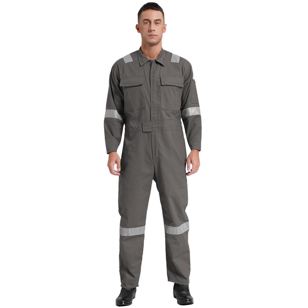 Heren Unisex Katoenen Werk Overalls Eendelig Jumpsuit Stofdicht Werkplaats Uniformen Tuinbroeken Multi-pocket Overalls Werkkleding