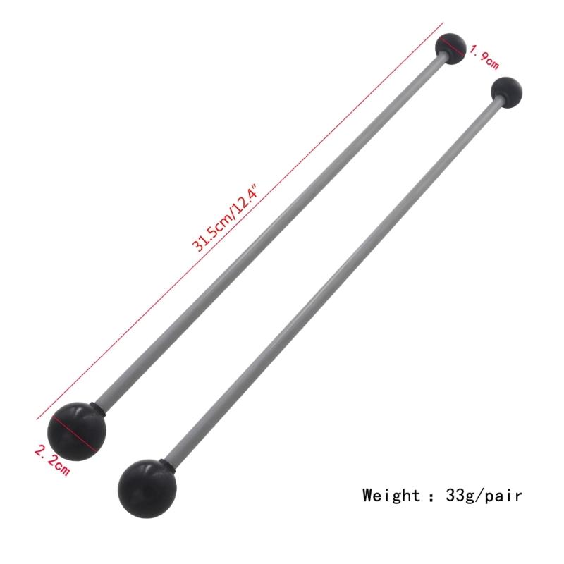 1 Pair Double Head Marimba Mallet Musical Drumstick for Playing Percussion