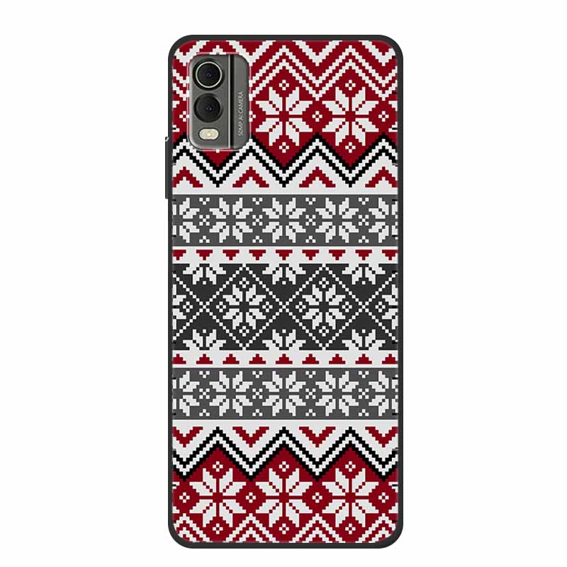 Pentru husă Nokia C32 6,5" Husă spate din silicon moale TPU de lux Carcase pentru telefon pentru NokiaC32 Protector drăguț Rezistent la șocuri Flori Capa