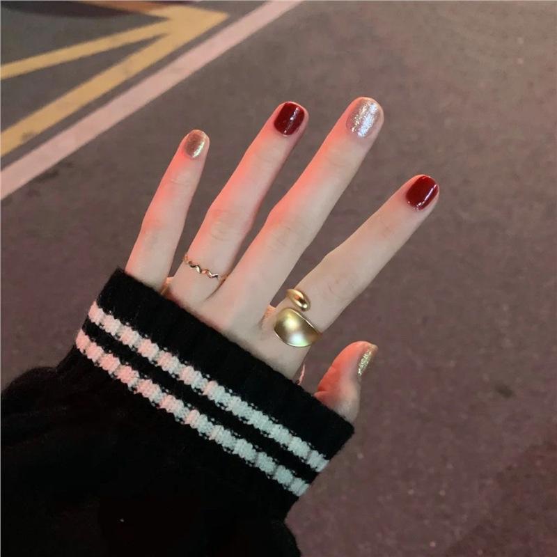 Best-Selling No-Bake Peel-Off Cherry Red Korean-Style Elegant Nail Polish