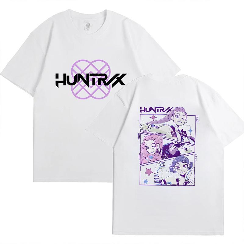 Kpop Korean Wave Witch Hunt Trendy Double Sided Printed T-shirt Round Neck Short Sleeve 5984