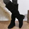 Fashion Women's Boots Fashion Winter Boots For Women's High Boots Heels Winter Shoes Women Knee High Botas Mujer Winter Footwear Long